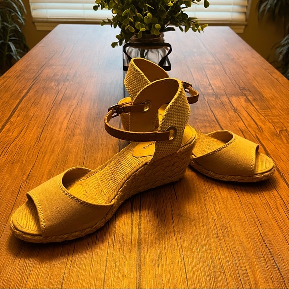 Yellow Wedge Sandals - Picture 4 of 6